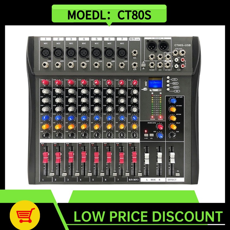 YAMAHA CT-80S Series Stereo Mixer 8 Channel Bluetooth USB MP3 Audio ...