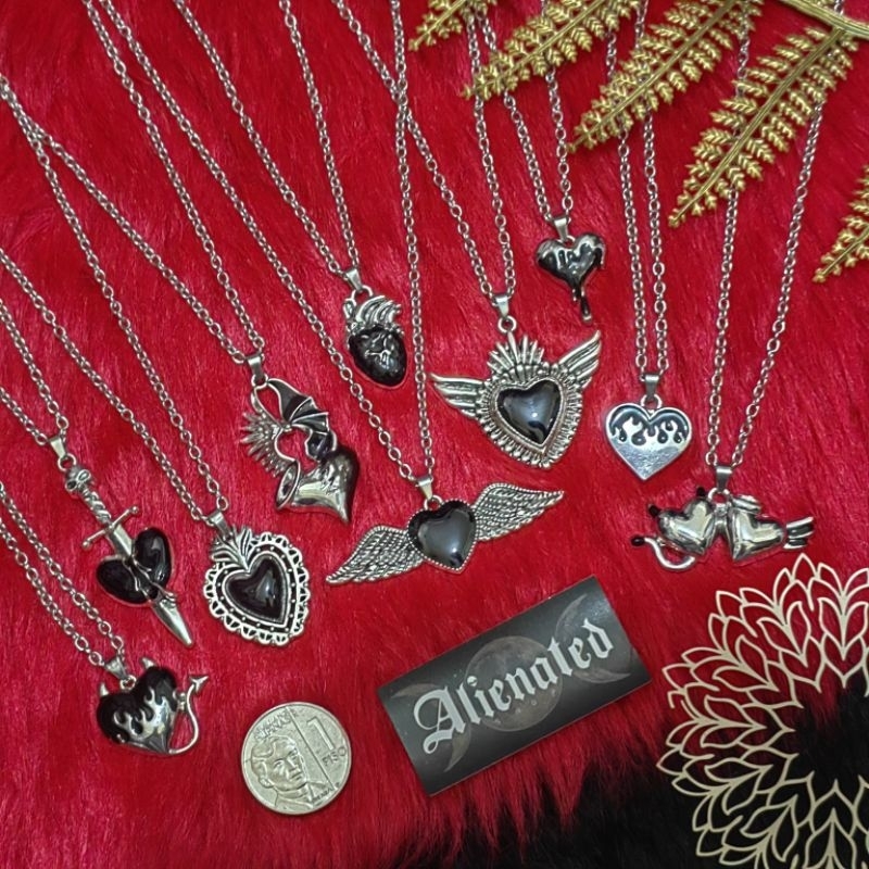Halloween Gothic Tattoo Bat Chokers Heart Crystal Lace Necklace Vintage Wedding