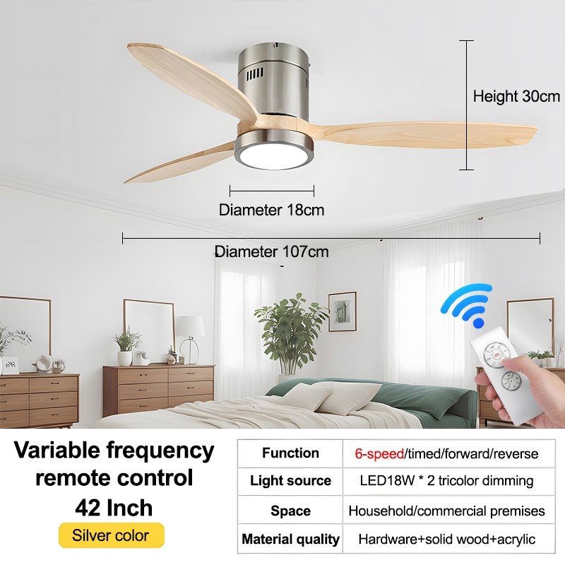 Nordic Ceiling Fan With Light 3 Colors Dimming Asahi Chandelier Fans ...