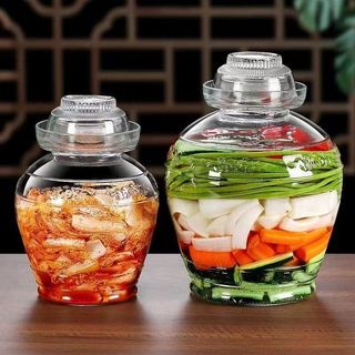 1.5kg/5kg/10kg big glass jar kimchi container airtight glass ...