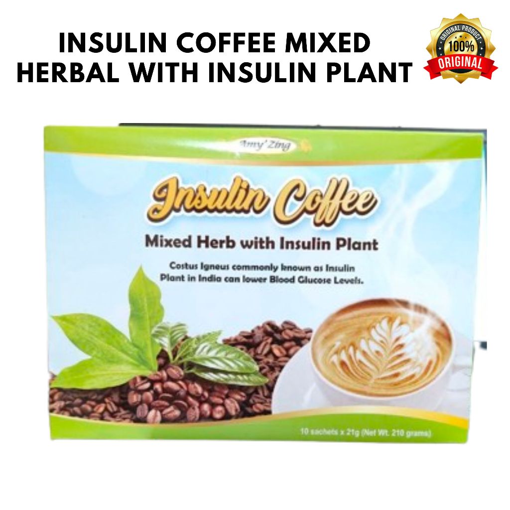 100 Original Insulin Coffee Mixed Herb with Insulin Plant Shopee
