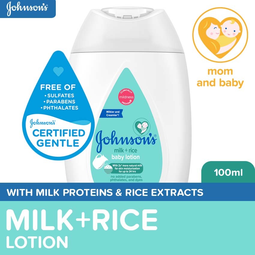 JOHNSONS N JOHNSONS Milk + Rice Lotion 100mL | Shopee Philippines