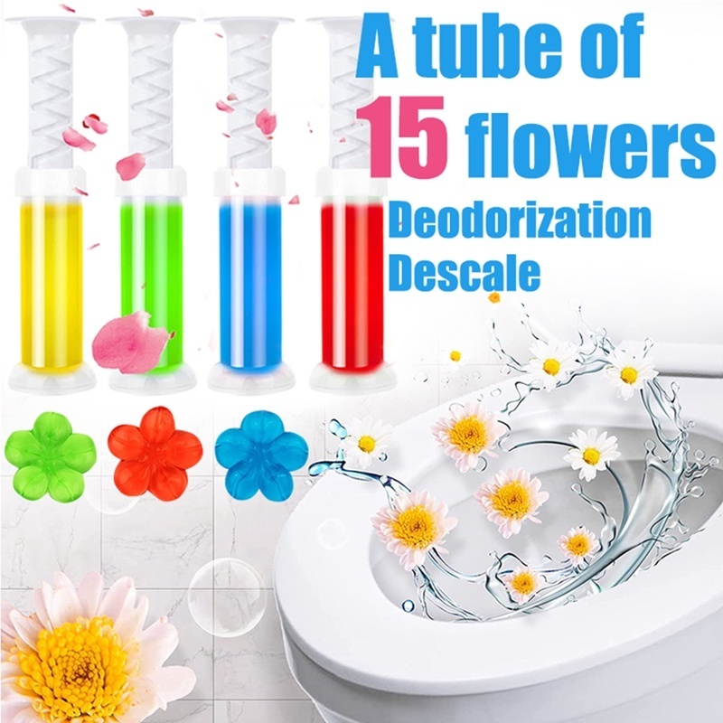 YYDS Gel Toilet Bowl Cleaner Flower Stamp Toilet Deodorizing Gel Stamp ...