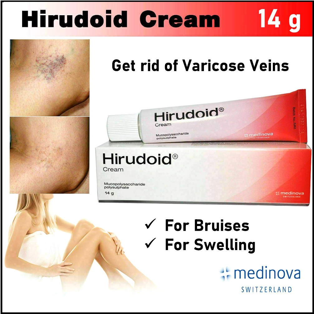 Hirudoid Cream (14 g) for Varicose Veins, Bruises, Swelling Shopee