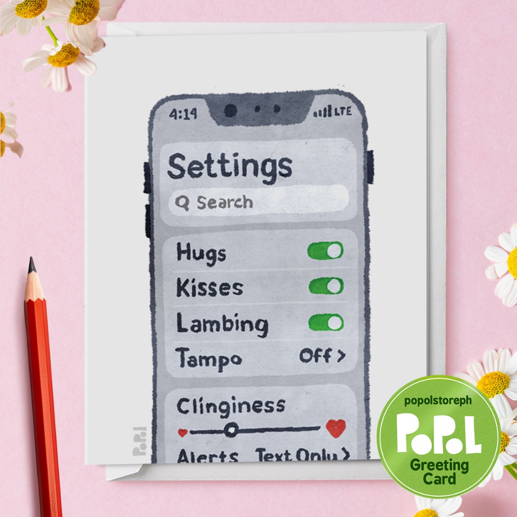 Popol - Love Greeting Card Phone Settings Cute Card Boyfriend Funny ...
