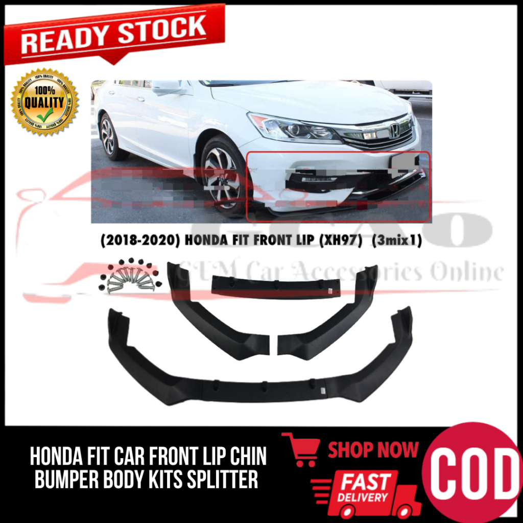 Gcao Honda Fit Pcs Car Front Lip Chin Bumper Body Kits Splitter Bumper