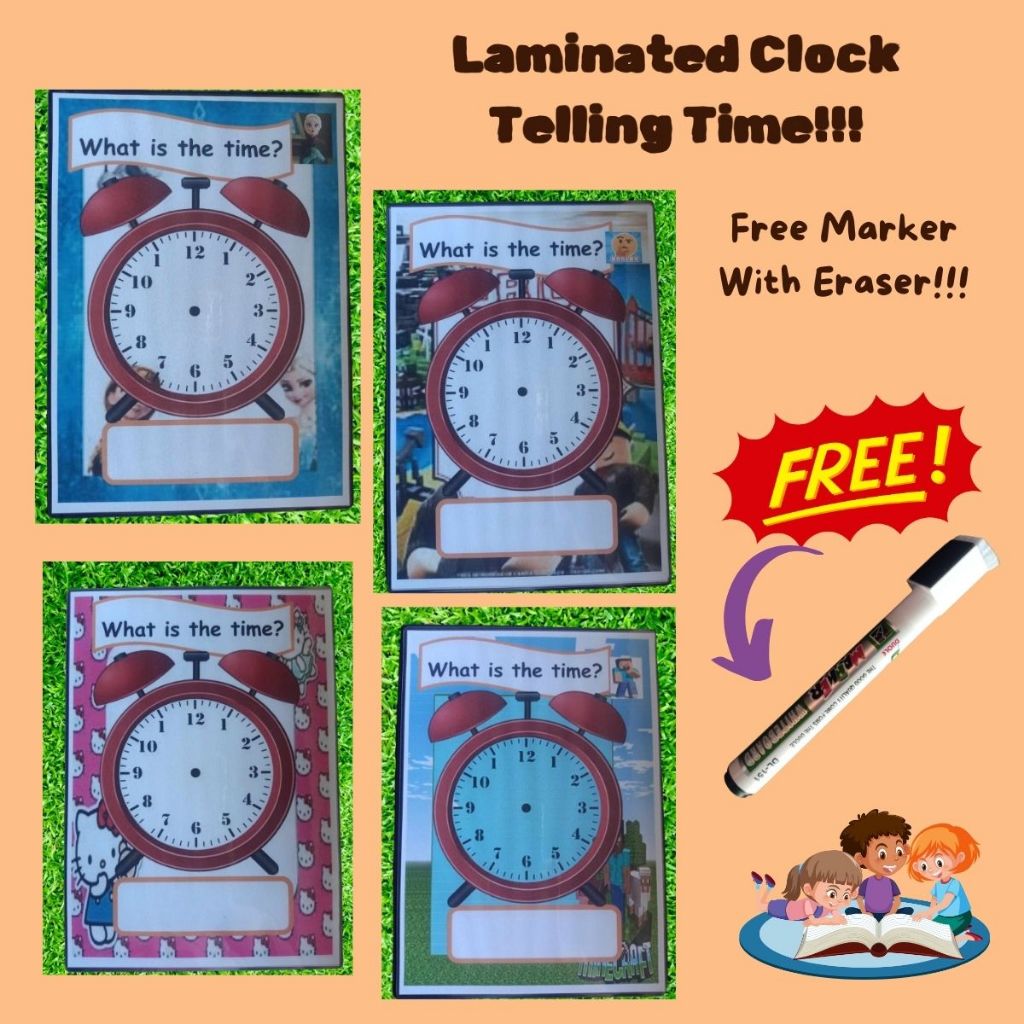 Free Marker with Eraser!!! Laminated Educational Materials for Kids ...