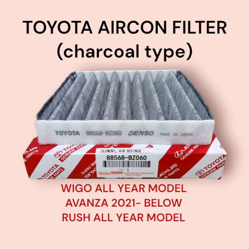 AIRCON FILTER FOR TOYOTA WIGO AVANZA RUSH AIRCON FILTER AVANZA AIRCON