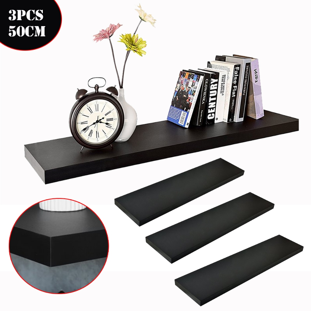 50cm 3pcs Set Multifunctional Wood Book Shelf Space Saver Ledge Board