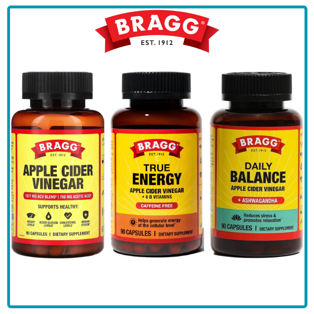 BRAGG Apple Cider Vinegar, 90 Capsules (See Expiration at product description) Shopee Philippines