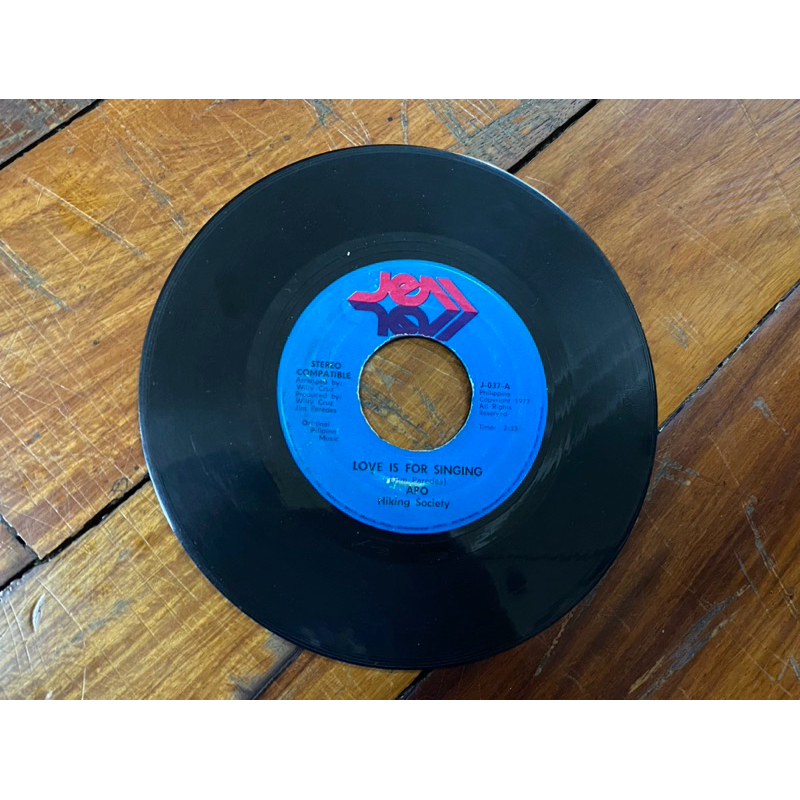 Opm philippine vinyl plaka record 45 rpm apo hiking society a song