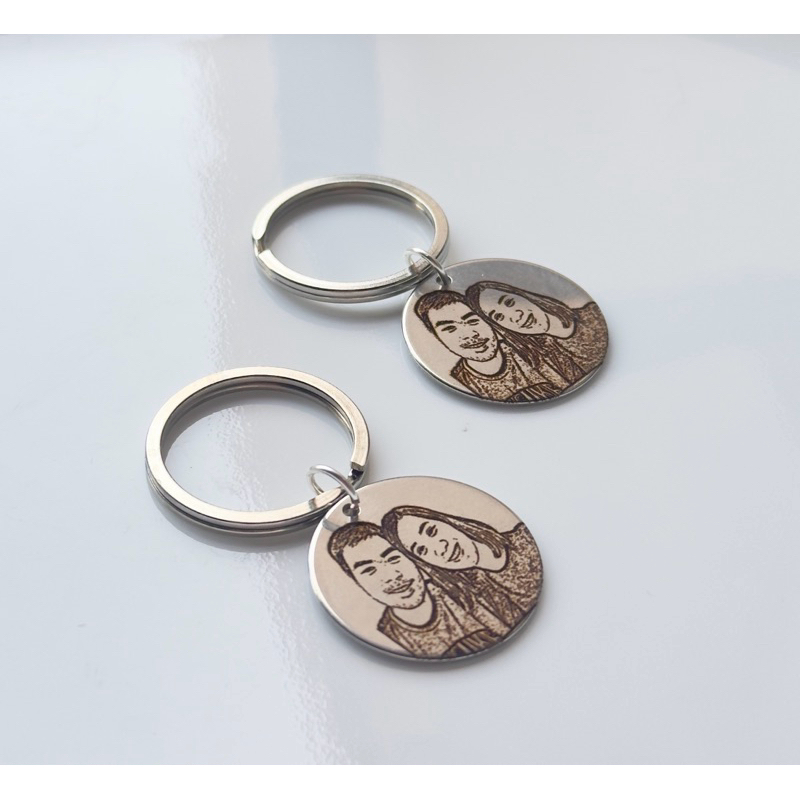 personalized sketch engraved stainless keychain | Shopee Philippines