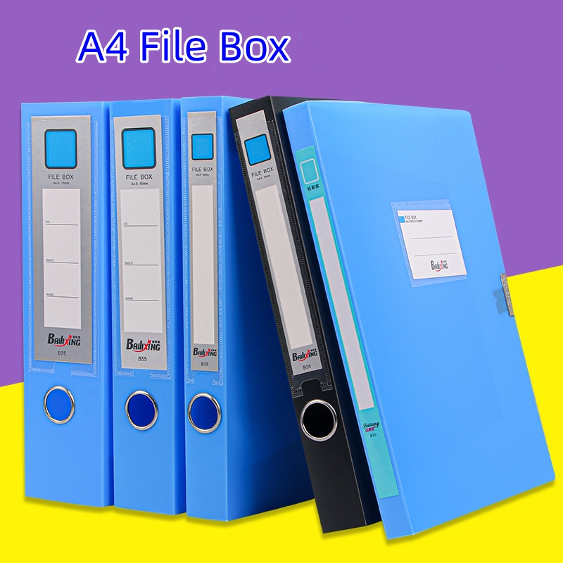 file box A4 PP plastic file box Office supplies data bill storage ...