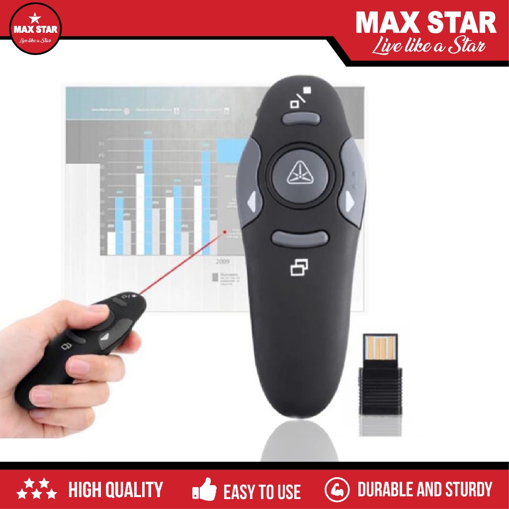 2.4GHz Wireless USB PowerPoint Presenter RF Remote Control | Shopee ...