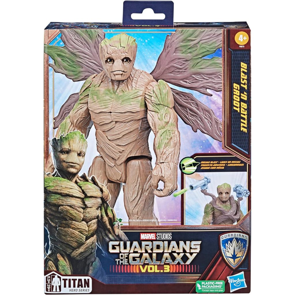 Hasbro, Marvel Guardians of The Galaxy Deluxe Blast 'N Battle Groot ...