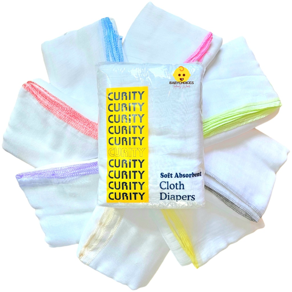 3pcs/6pcs/1Dozen Curity Gauze Lampin Cloth Diaper For Infant Baby