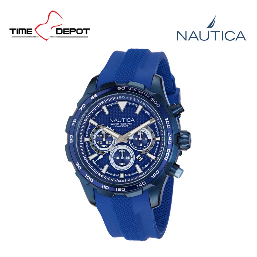 Nautica Chrono Blue Silicone Strap Watch 46mm Stainless steel NAPNSF305 NST Men main image 3