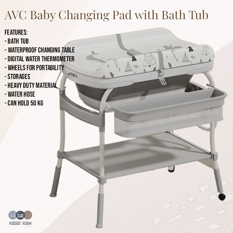AVC 2 in 1 BATH TUB AND CHANGING TABLE STATION
