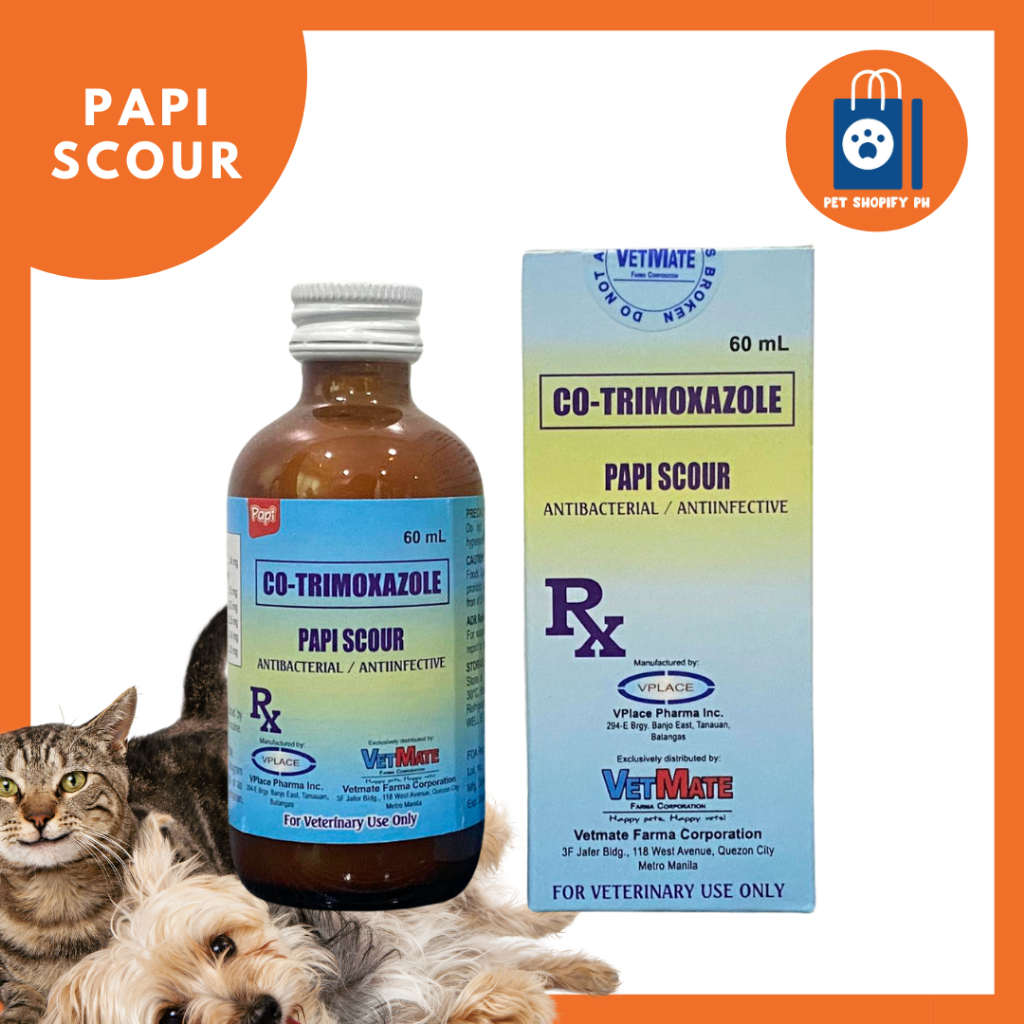 PAPI SCOUR Antibacterial Co-Trimoxazole 60ML | Shopee Philippines