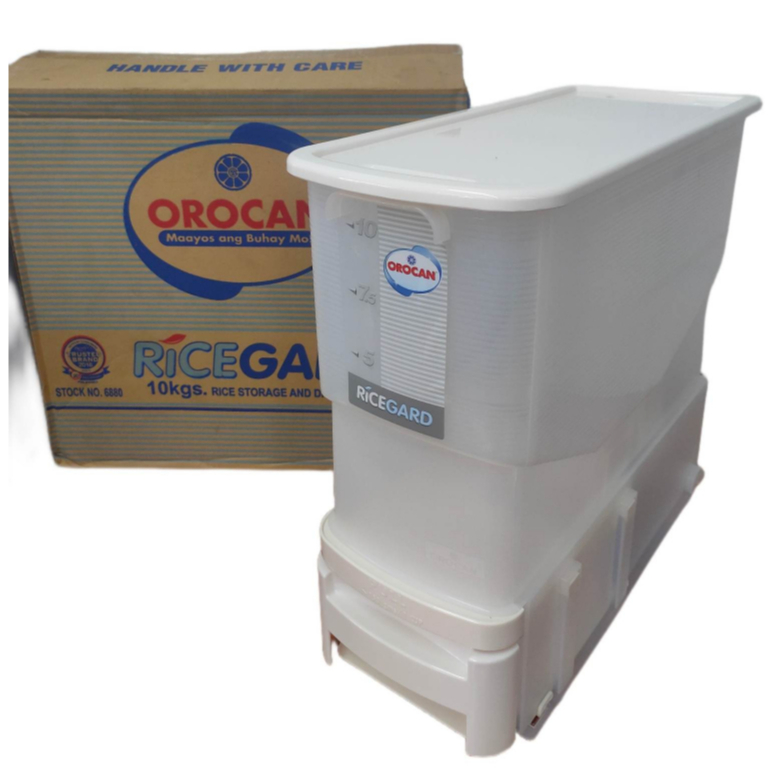 10 kg OROCAN RICE STORAGE AND DISPENSER STOCK NO. 6880 RICEGARD ...