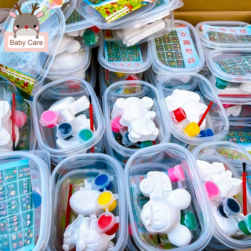 Cartoon coloring plaster doll handmade diy educational toy graffiti