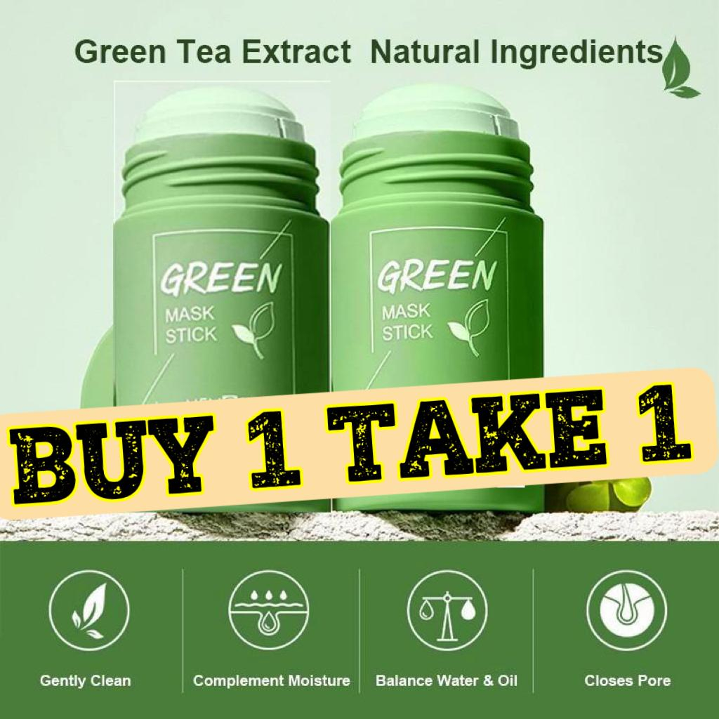 Buy 1 Take 1 Green Tea Mask Stick Remov Acn And Black Head Free ...