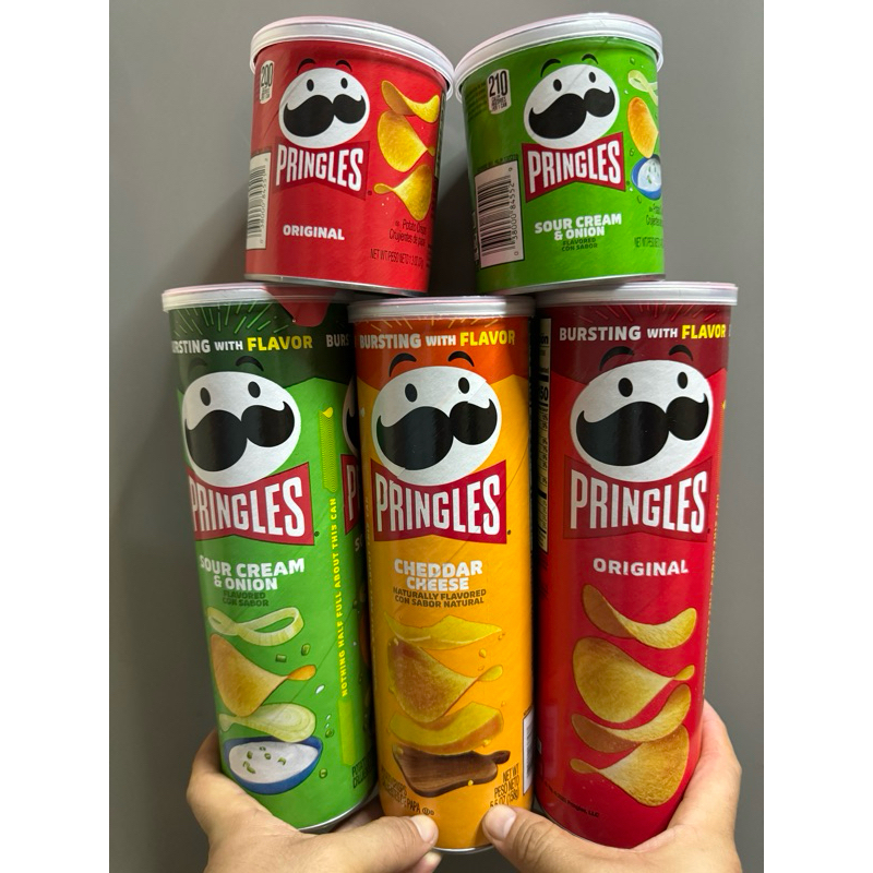 45g / 158g Pringles Bursting with flavors Original, Sour Cream, Cheddar ...