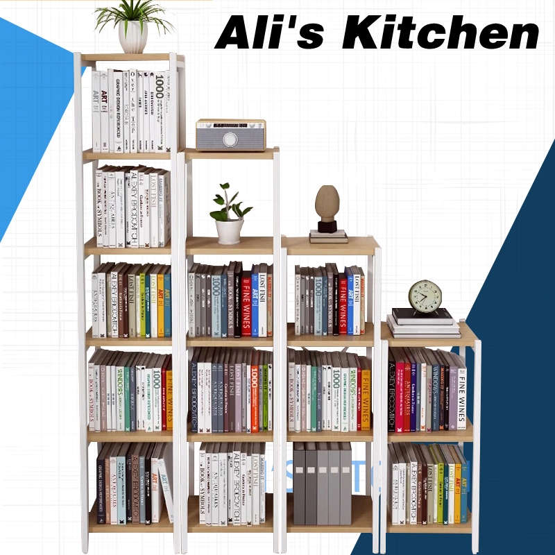 Multi-layer storage rack bookshelf table rack narrow slit rack display ...