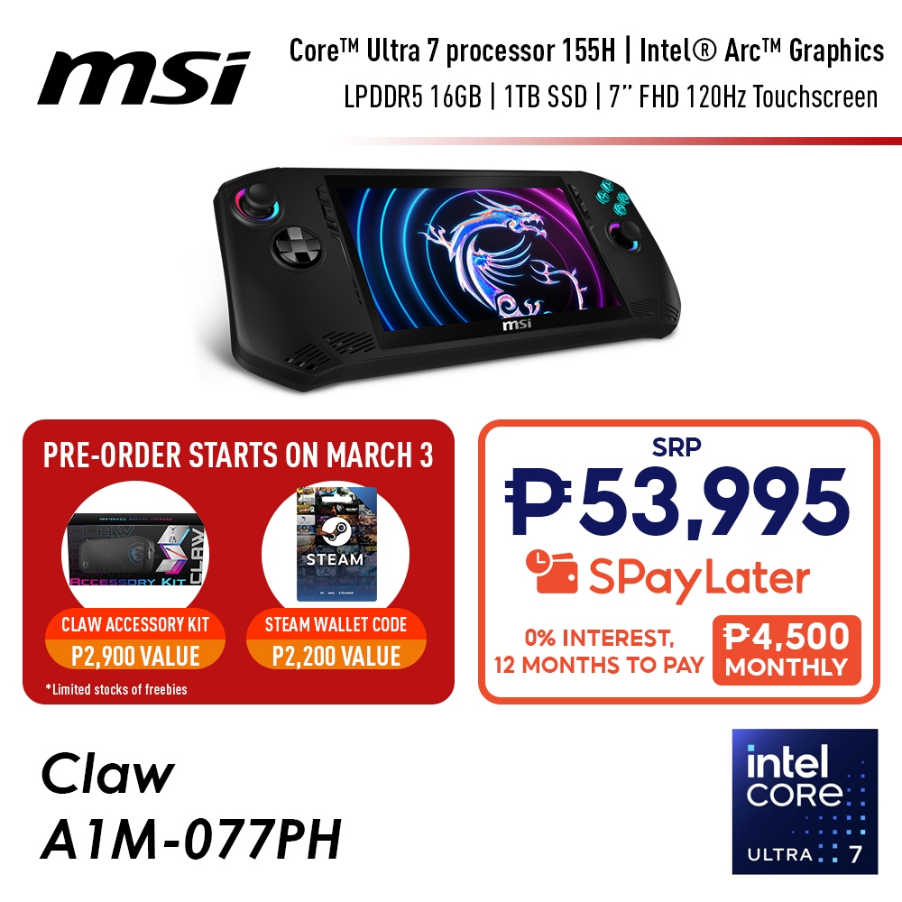 msi claw 1TB ULTRA7 MSI Claw Core 美しき Ultra 7 1TB
