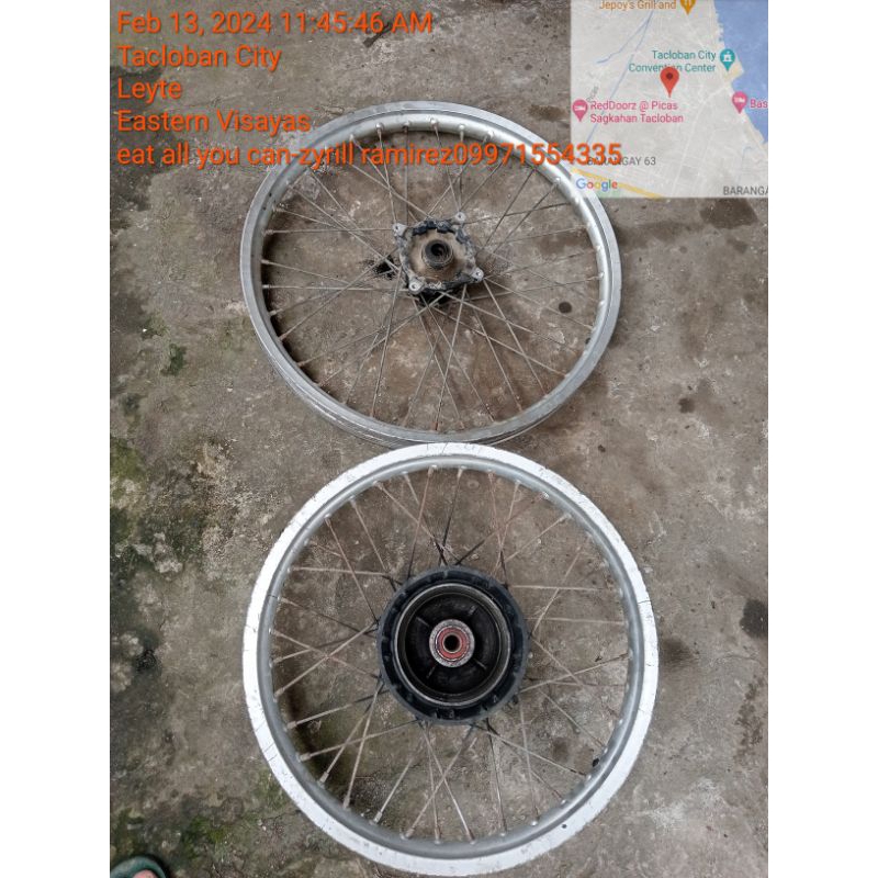 honda xr 200 rim set, original pair front and rear, japan d.i.d rims