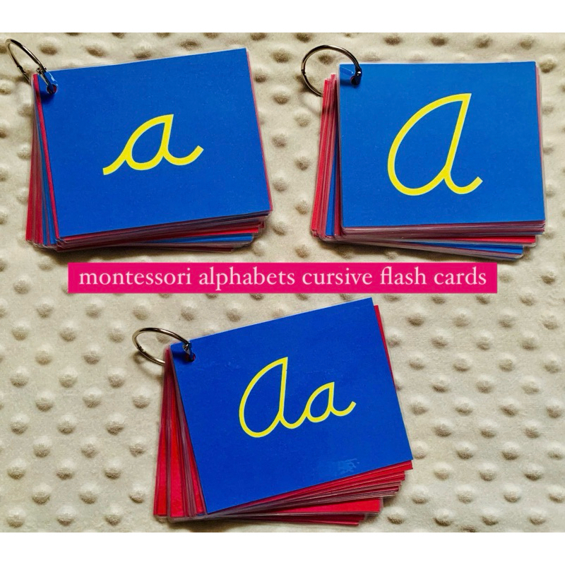 Montessori Cursive Alphabets Flashcards ABC Cursive Flashcards