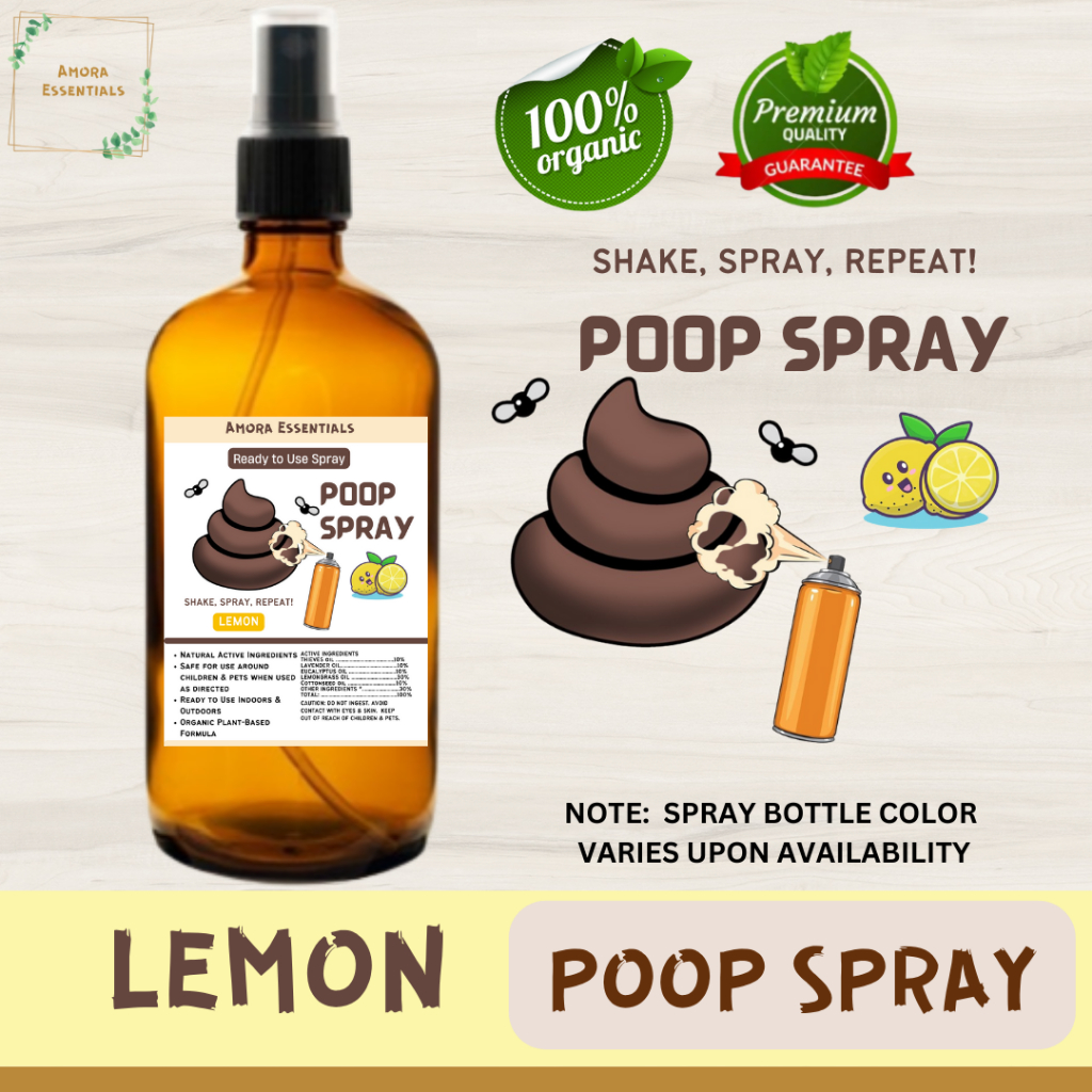 AMORA ESSENTIALS Poop Spray Odor Buster Poop Ninja Poo Spray Toilet ...