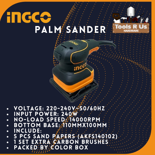 INGCO PALM SANDER 240W PS2416 | POWER TOOLS | INDUSTRIAL | MERVILLE ...