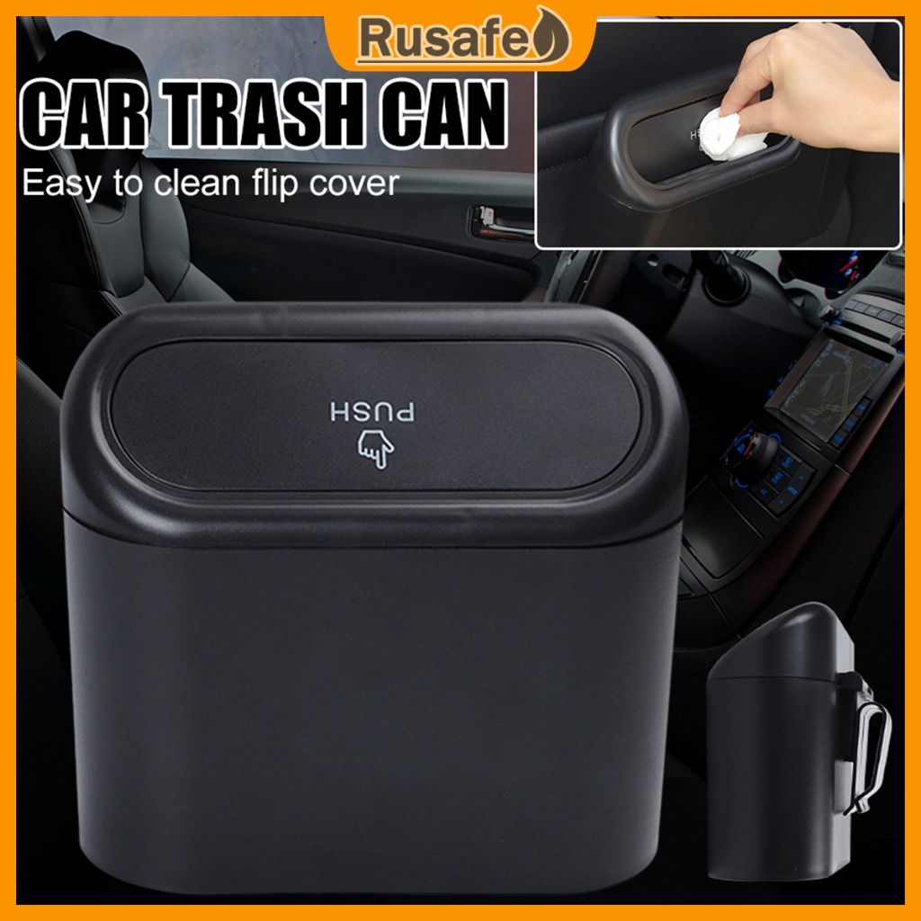 Portable Wastebasket Trash Can Auto Storage Bin Car Side Door Hanging ...