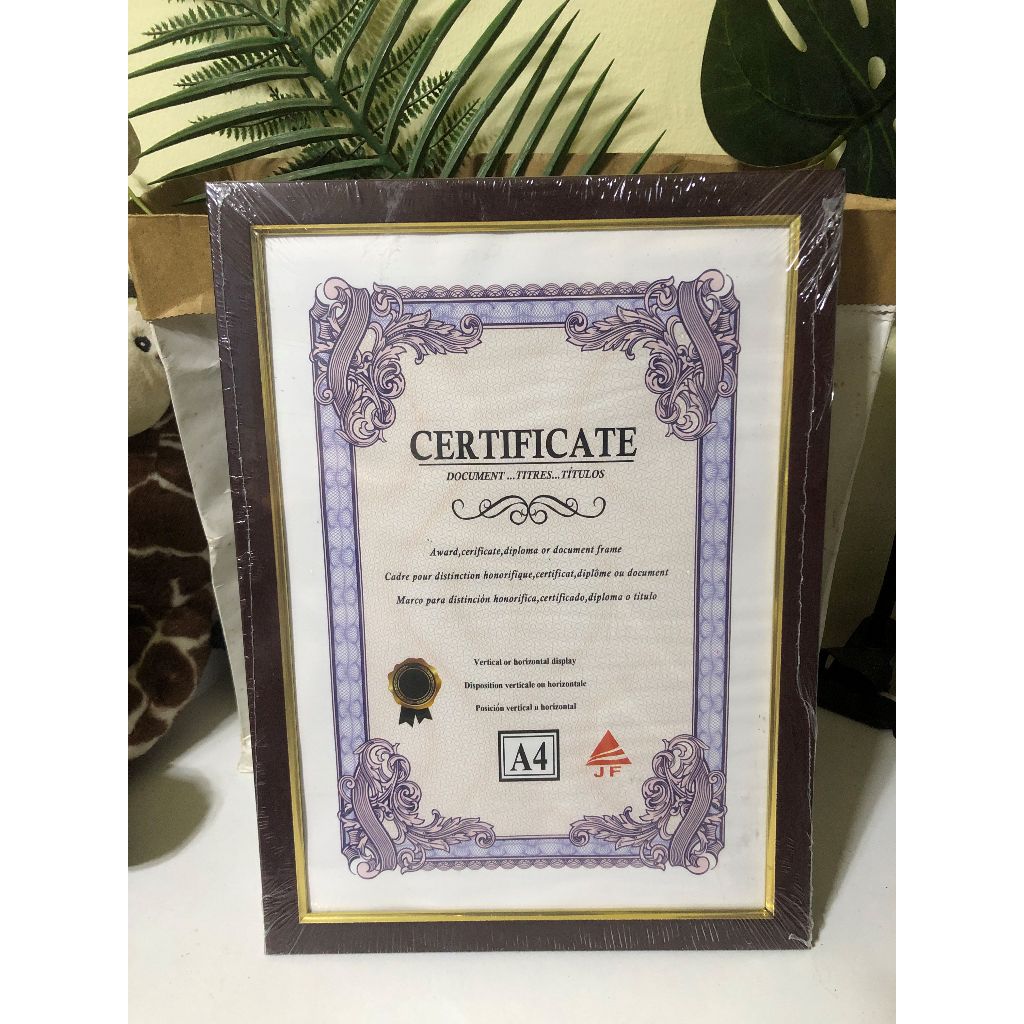 ShunXing111 8x12 & A4 & 8x10 & 8.5x11 PVC CERTIFICATE FRAME SIZE A4 / 8 ...