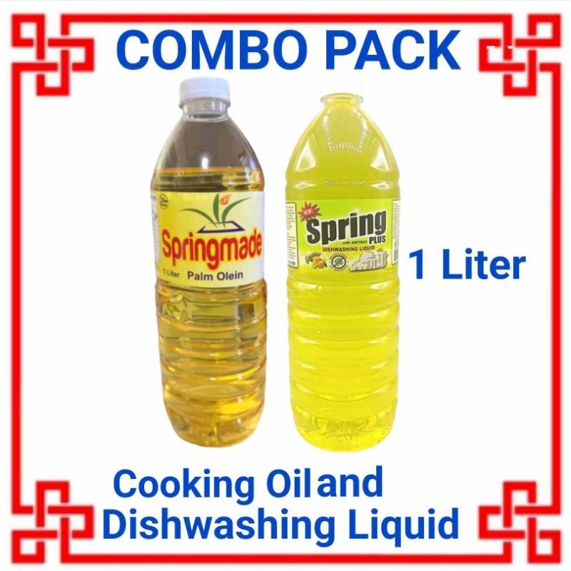 1 Lemon Dishwashing Liquid and 1 Liter Springmade Cooking Oil | Shopee ...