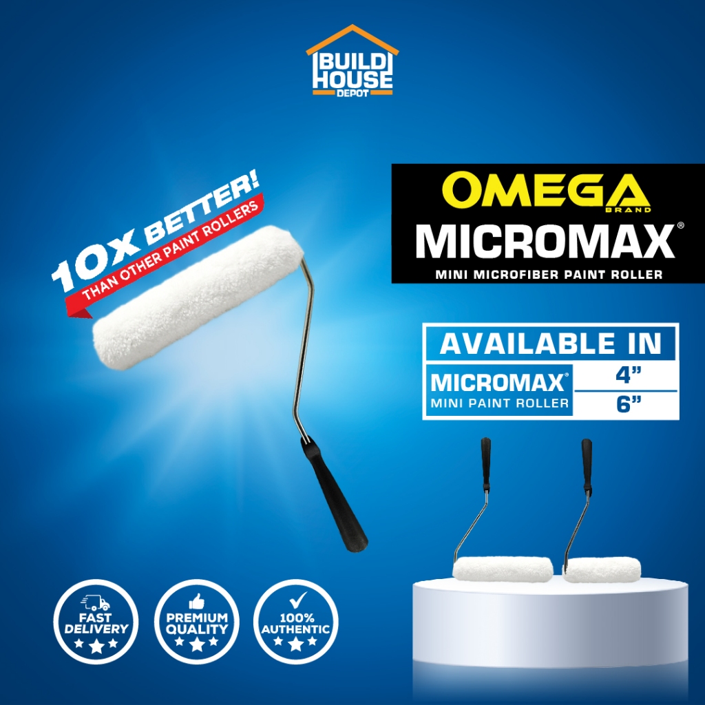 OMEGA Mini/Baby Paint Roller Micromax Microfiber - Set with Handle ...