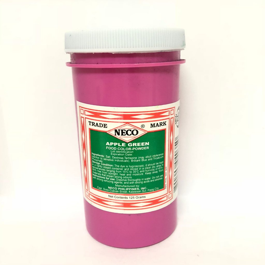 NECO FOOD POWDER COLOR 125 GRAMS ( GREEN APPLE ) | Shopee Philippines