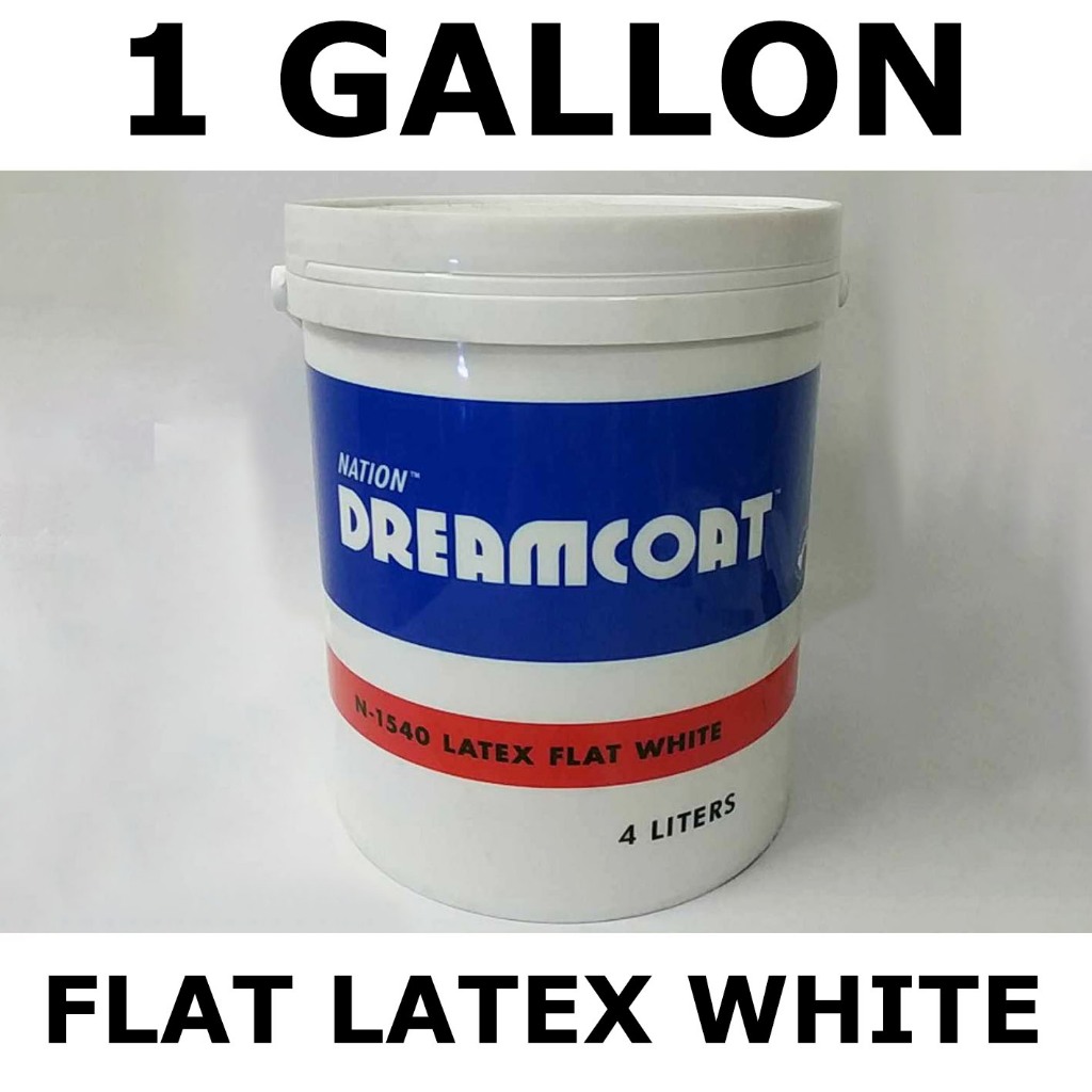 ( 4 LITER ) NATION DREAMCOAT FLAT LATEX WHITE N-1540 FOR WOOD AND ...