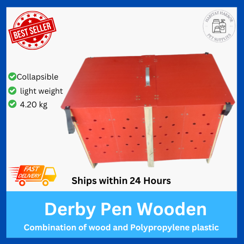 (Original) Wooden Folding Cage Double for Gamefowl Derby box