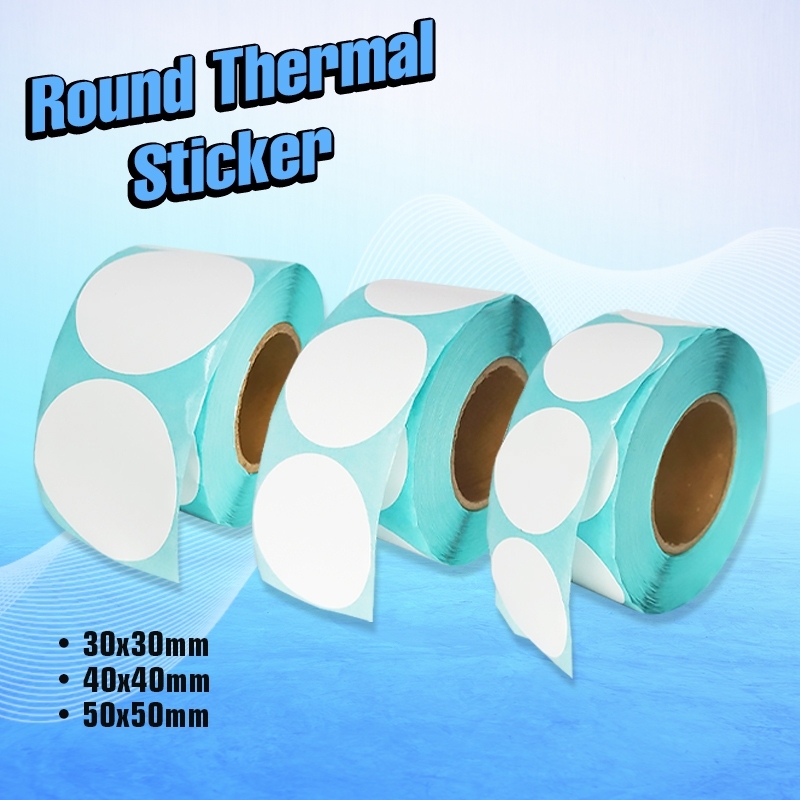 High Quality Round Waterproof Thermal Barcode Sticker Paper for Label ...