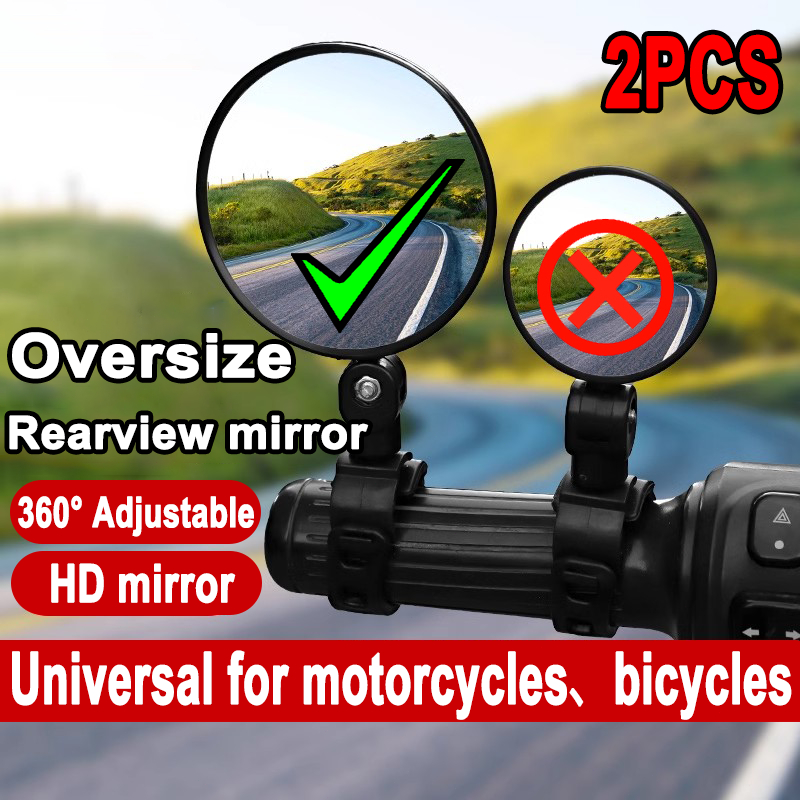 2pack Bike Side Mirror 360 Rotatable Mirrors Waterproof Bicycle