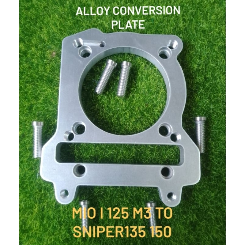 Mio I 125 M3 to Sniper MX 135 150 Block/Head Conversion Plate Shopee