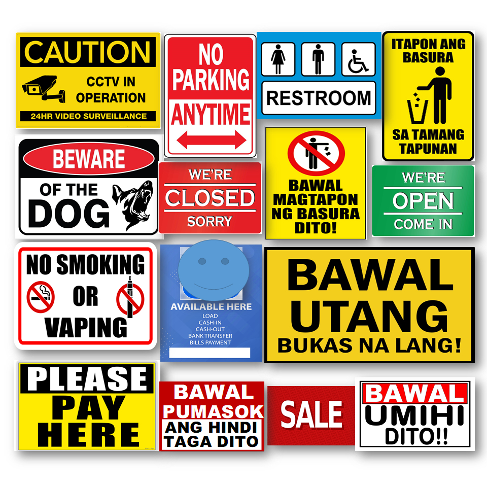 LAMINATED SIGNAGES A4 SIZE READY TO POST (teacher pher) | Shopee ...