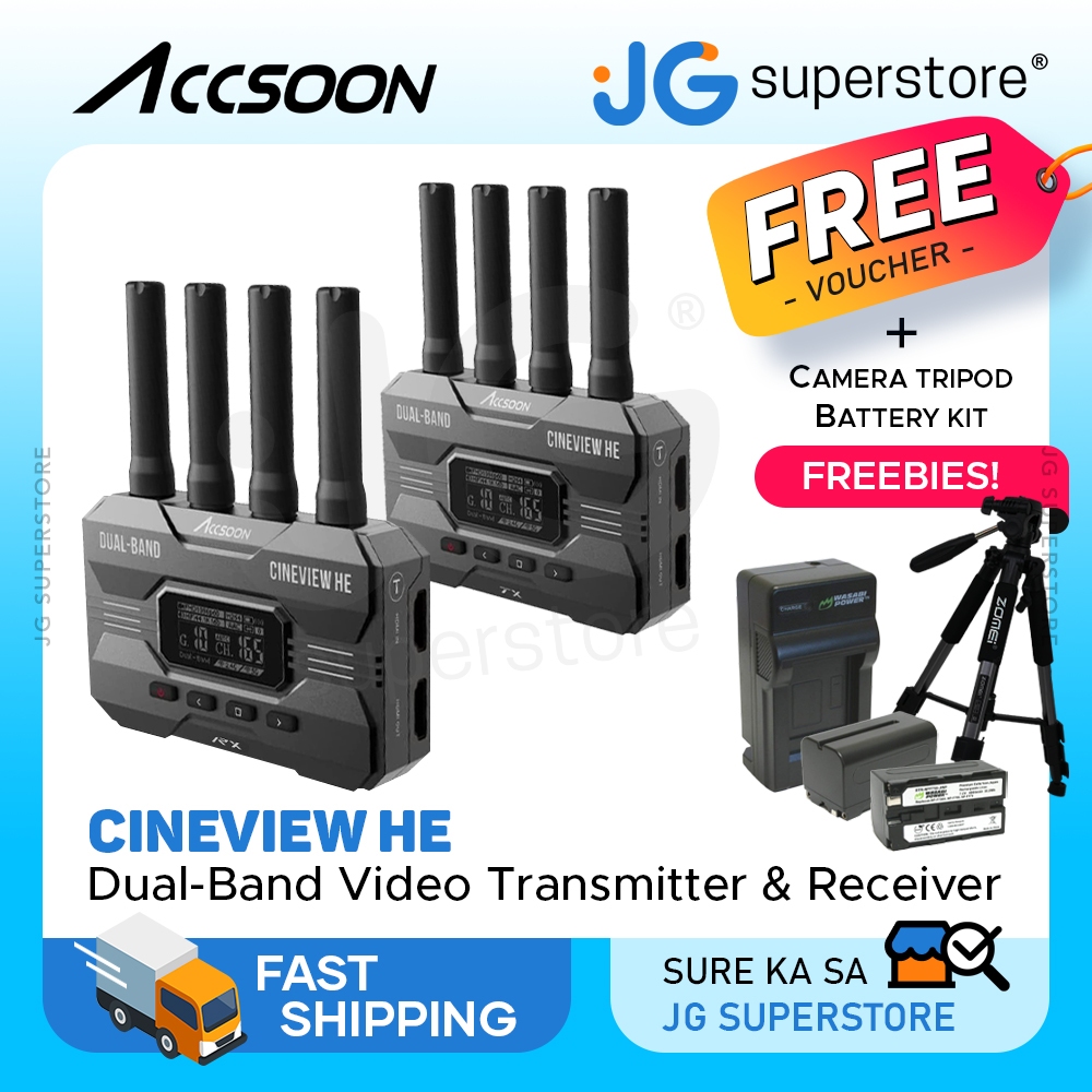Accsoon CineView Quad SDI/HDMI Wireless Video Transmitter & Receiver – Dual-Band, 0.06s Latency, 500ft Range, 4-Device Monitoring