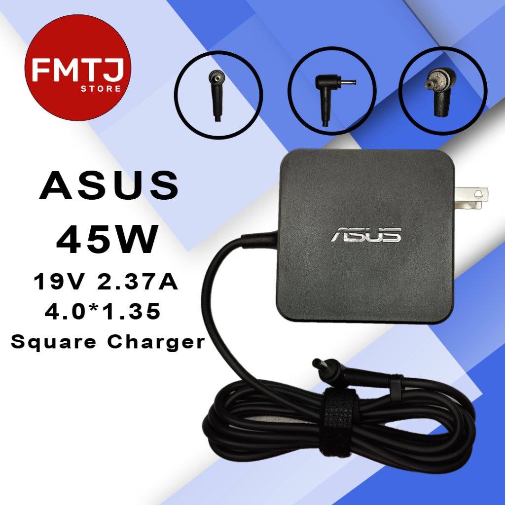 ASUS Charger Square (45w) 19V 2.37A 4.0mm*1.35mm. | Shopee Philippines