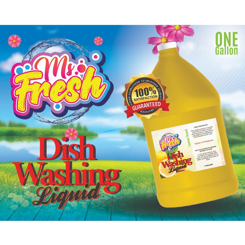 MS. FRESH CONCENTRATED DISHWASHING LIQUID 10X CLEANING POWER DWL LEMON ...