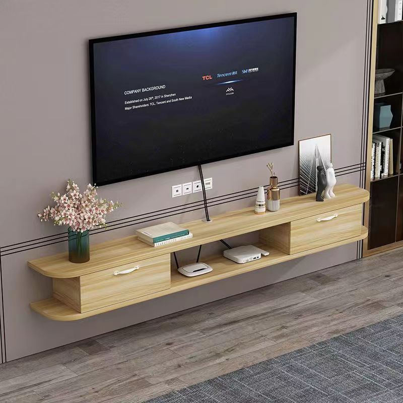 Wall-mounted TV cabinet hanging combination wall TV hanging cabinet set ...