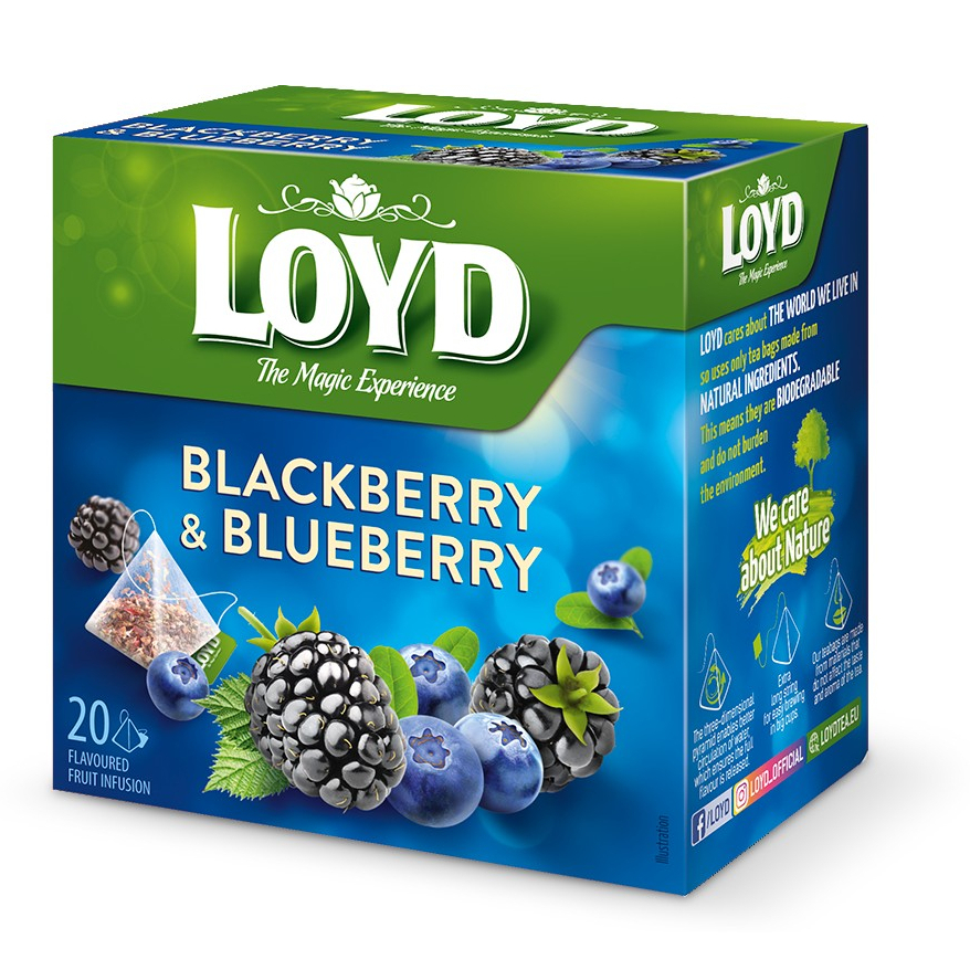 Loyd BlackBerry & Blueberry Tea 20bag Made in Poland (40g) | Shopee ...