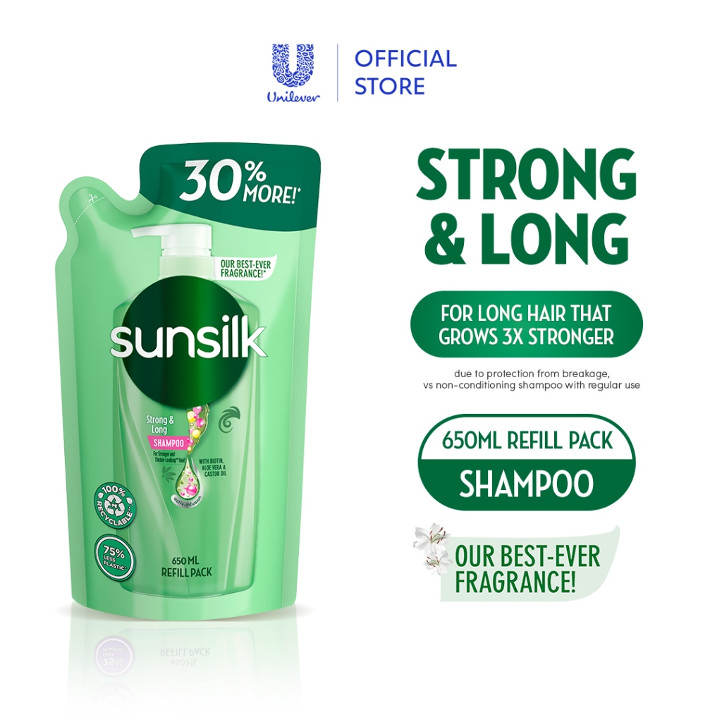 Sunsilk Strong And Long Shampoo Refill Pack 650ml Shopee Philippines 3058